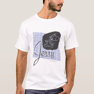 Jerry Black und Blue Script T-Shirt