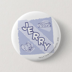 Jerry Blue Cheese Logo Button