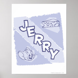 Jerry Blue Cheese Logo Poster