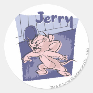 Jerry Blue Runder Aufkleber