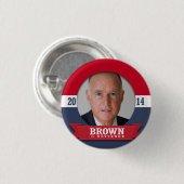 JERRY BROWN CAMPAIGN BUTTON (Vorne & Hinten)