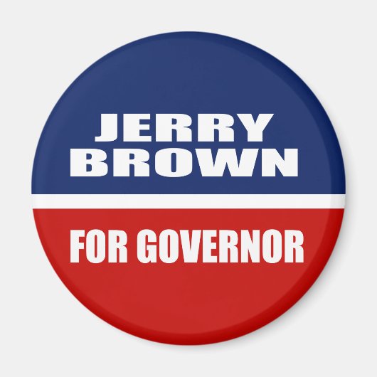 JERRY BROWN FÜR GOVERNOR MAGNET (Vorne)