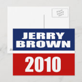 JERRY BROWN FÜR GOVERNOR POSTKARTE (Vorne/Hinten)