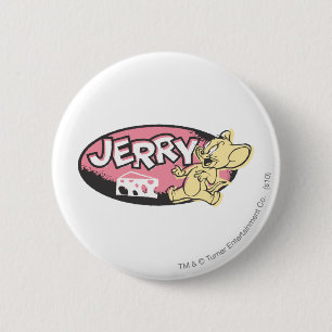 Jerry Cheese Logo Button