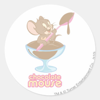 Jerry Chocolate Mouse Runder Aufkleber