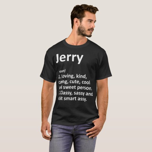 JERRY Definition Personalisiert Name Funny Gift T-Shirt (Vorne ganz)