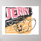Jerry Face über Käse Poster (Vorne)