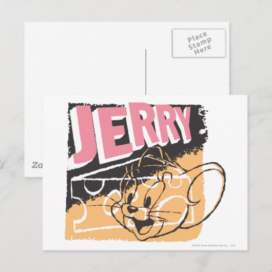 Jerry Face über Käse Postkarte (Vorne/Hinten)