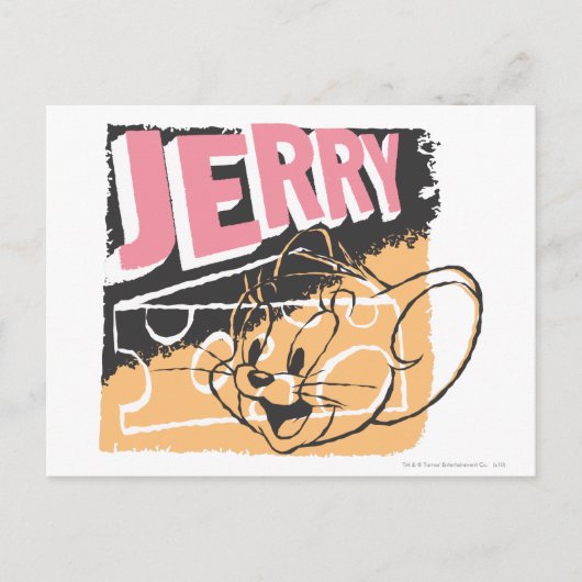Jerry Face über Käse Postkarte (Vorderseite)
