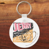 Jerry Face über Käse Schlüsselanhänger (Vorderseite)