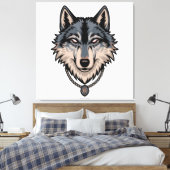 Jerry Garcia wolf Leinwanddruck (Insitu (Schlafzimmer))