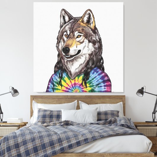 Jerry Garcia wolf Leinwanddruck (Insitu (Schlafzimmer))