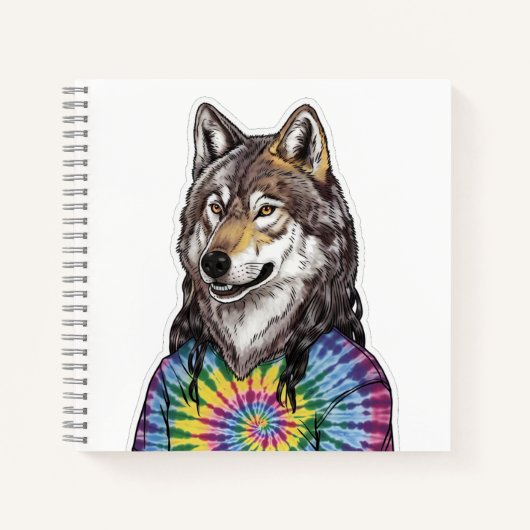 Jerry Garcia wolf Notizblock (Vorderseite)