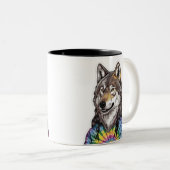 Jerry Garcia wolf Zweifarbige Tasse (VorderseiteRechts)