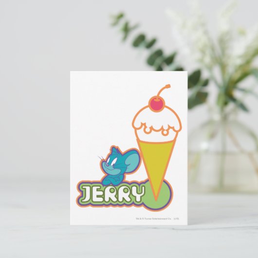 Jerry Ice Cream Postkarte (Stehend Vorderseite)