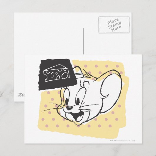 Jerry-Käse Postkarte (Vorne/Hinten)