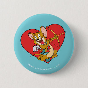 Jerry Mouse als Valentine Cupid Button