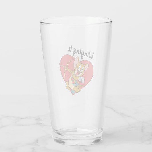 Jerry Mouse als Valentine Cupid Glas (Rückseite)