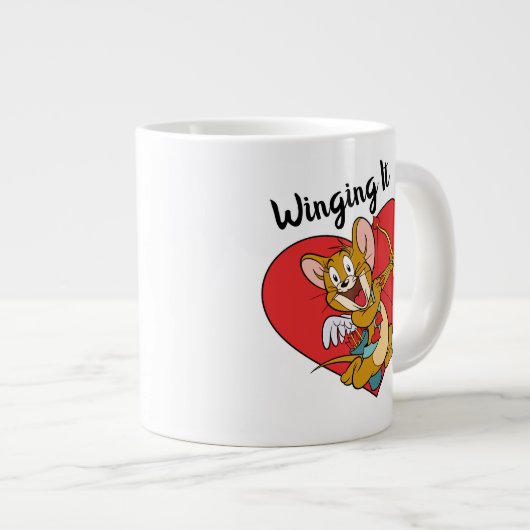 Jerry Mouse als Valentine Cupid Jumbo-Tasse (Vorderseite Rechts)