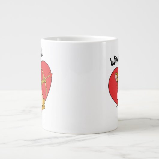 Jerry Mouse als Valentine Cupid Jumbo-Tasse (Vorderseite)