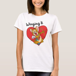Jerry Mouse Dressed as Valentine Cupid T-Shirt