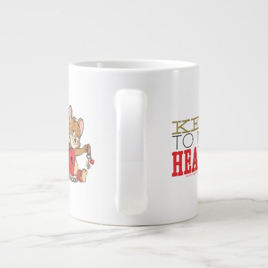 Jerry Mouse "Key to My Heart" Valentine Jumbo-Tasse (Rückseite)