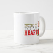 Jerry Mouse "Key to My Heart" Valentine Jumbo-Tasse (Vorderseite Rechts)