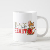 Jerry Mouse "Key to My Heart" Valentine Jumbo-Tasse (Rechts)