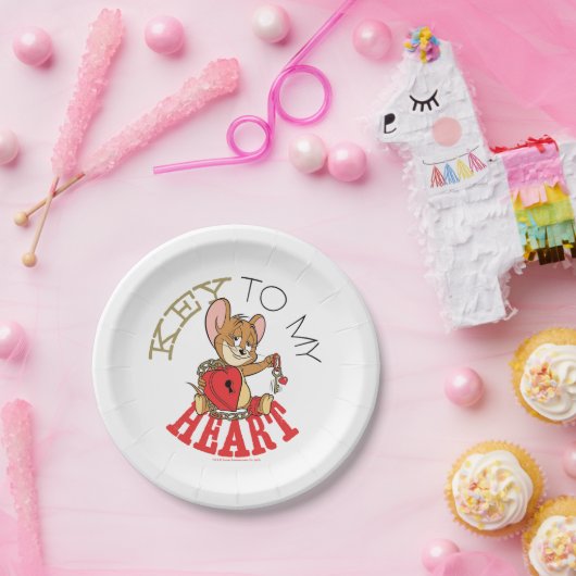 Jerry Mouse "Key to My Heart" Valentine Pappteller (Party)