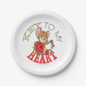 Jerry Mouse "Key to My Heart" Valentine Pappteller (Vorderseite)