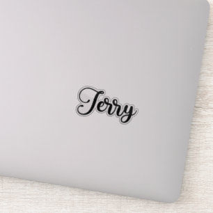 Jerry Name - Handgeschriebene Kalligrafie Aufkleber