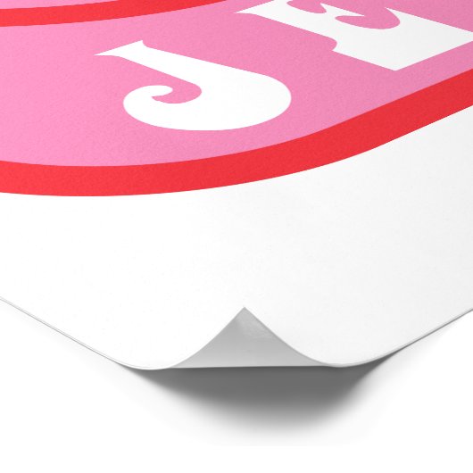 Jerry Pink Hearts Poster (Ecke)