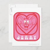 Jerry Pink Hearts Postkarte (Vorne/Hinten)