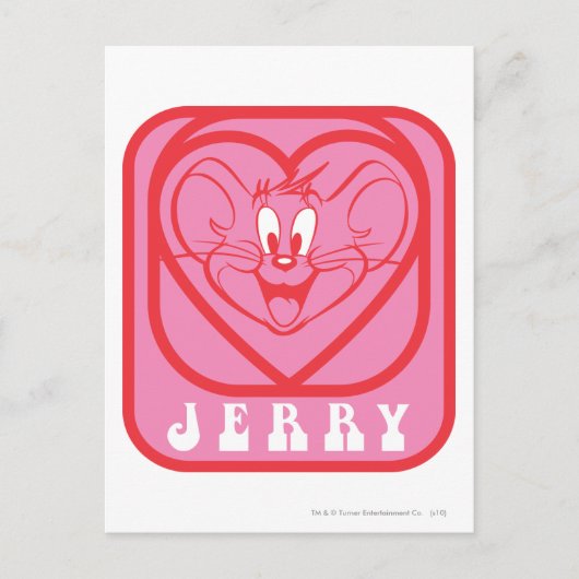 Jerry Pink Hearts Postkarte (Vorderseite)