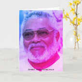 Jerry Rawlings, J.J. Rawlings, Präsident von Ghana Karte (Gelbe Blume)