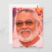 Jerry Rawlings, J.J. Rawlings, Präsident von Ghana Postkarte (Vorne/Hinten)