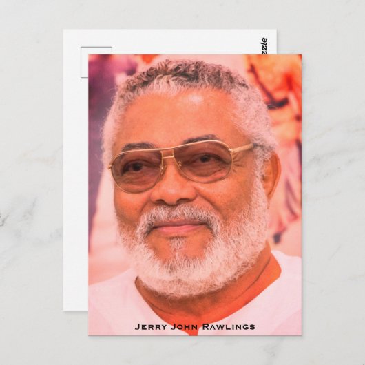 Jerry Rawlings, J.J. Rawlings, Präsident von Ghana Postkarte (Vorne/Hinten)
