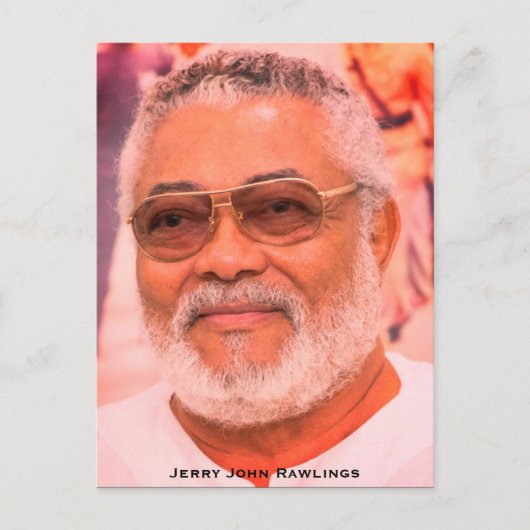 Jerry Rawlings, J.J. Rawlings, Präsident von Ghana Postkarte (Vorderseite)