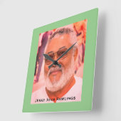 Jerry Rawlings, J.J. Rawlings, Präsident von Ghana Quadratische Wanduhr (Winkel)