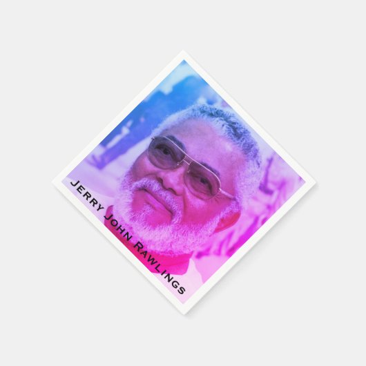 Jerry Rawlings, J.J. Rawlings, Präsident von Ghana Serviette (Ecke)