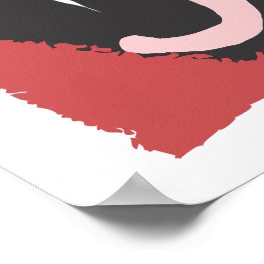 Jerry Red and Black Logo Poster (Ecke)