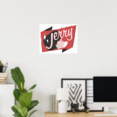 Jerry Red and Black Logo Poster (Heimbüro)