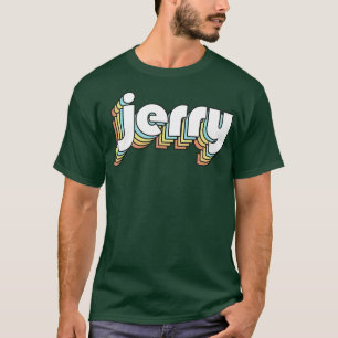 Jerry Retro Rainbow Typografie Faded Style T-Shirt