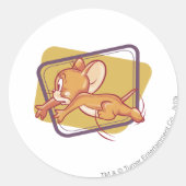 Jerry Running Scared Runder Aufkleber (Vorderseite)