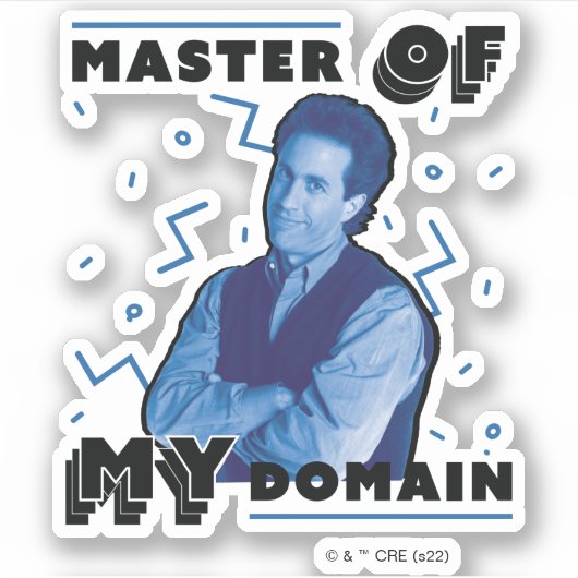 Jerry Seinfeld | Master of My Domain Aufkleber (Vorderseite)