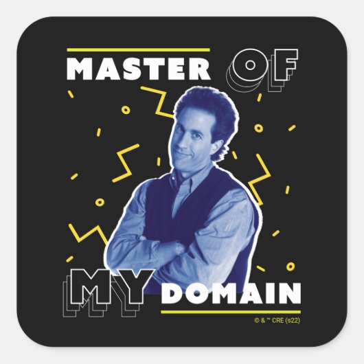 Jerry Seinfeld | Master of My Domain Quadratischer Aufkleber (Vorderseite)