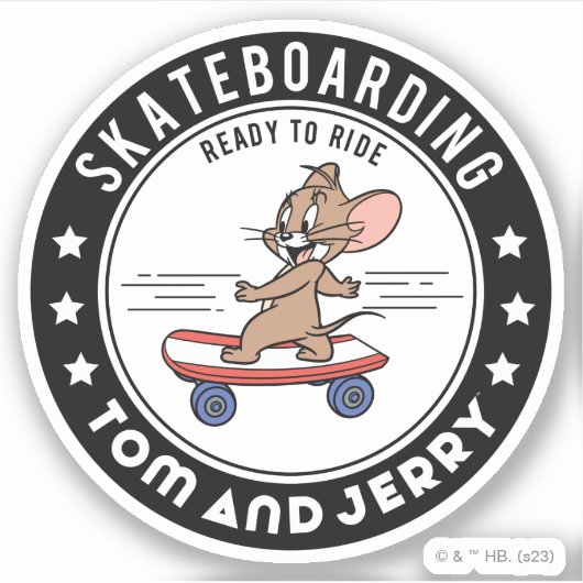 Jerry Skateboarding - Reitbereit Aufkleber (Vorderseite)