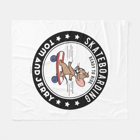 Jerry Skateboarding - Reitbereit Fleecedecke (Vorderseite (Horizontal))