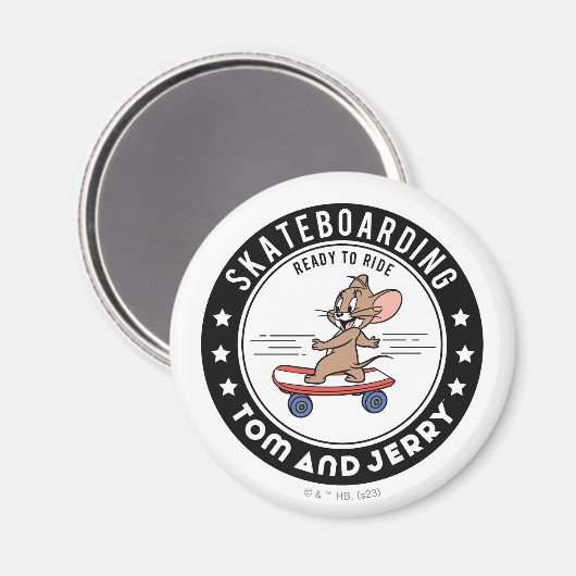 Jerry Skateboarding - Reitbereit Magnet (Vorderseite/Rückseite)