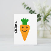 Jerry The Carrot Postkarte (Stehend Vorderseite)